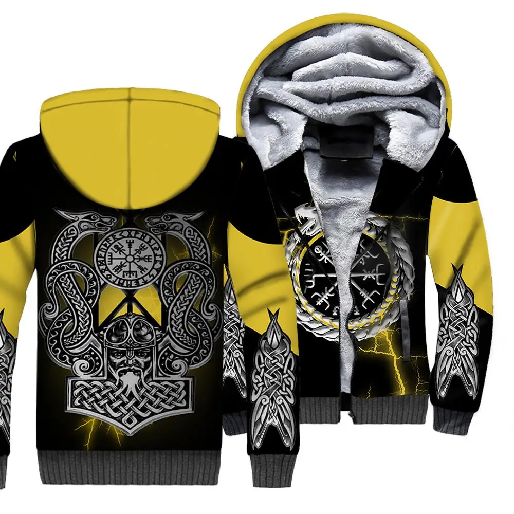 Top Trends: NewFashion Tessffel Tattoo Warriors God Odin Fenrir NewFashion Thicker Winter Tracksuit 3DPrint Harajuku Jacket Fleece Hoodies C Shoppable Styles - Image 6