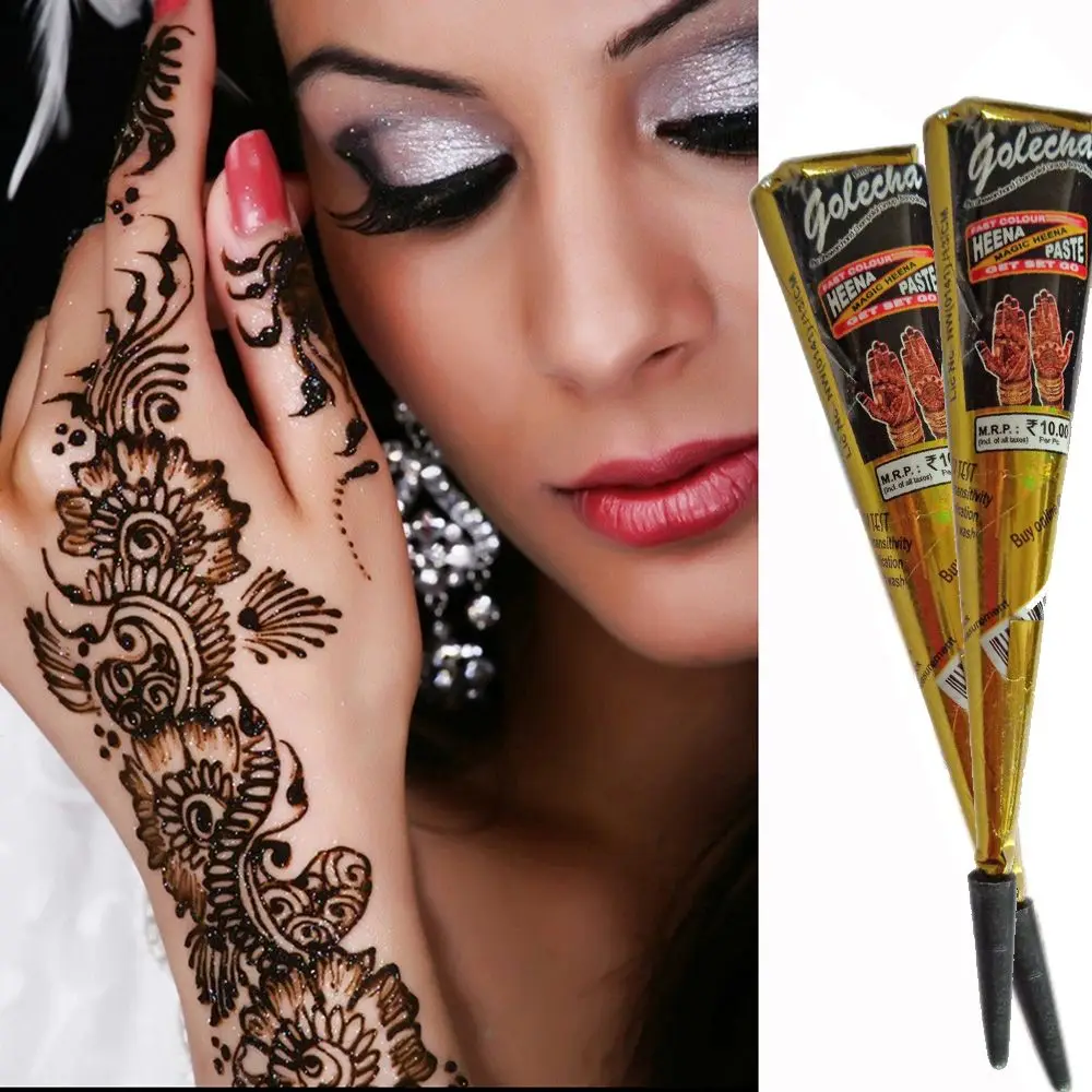 Top Trends: Fashion Indian Natural Herbal Henna Tattoo Paste Paint Temporary Waterproof Tattoo Kit Body Art Sticker Mehandi Body Paint Shoppable Styles