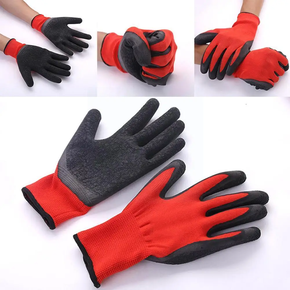 Top Trends: 1pair Working Glove Women Men Breathable Garden Rubber Hand Gloves Scratch-resistant For Fishing Clamming Restoration Work Shoppable Styles