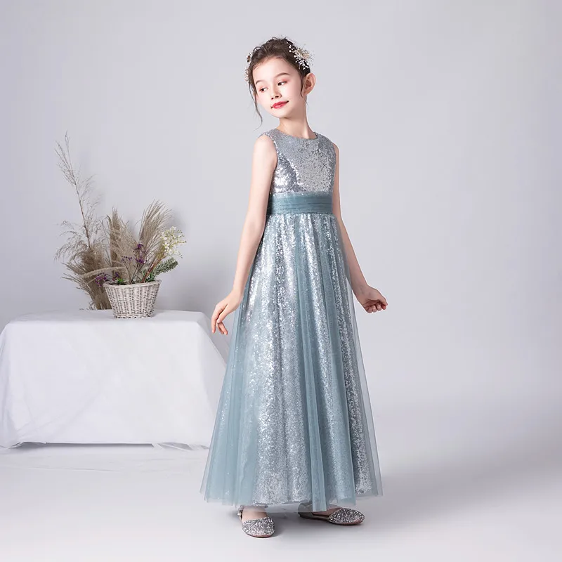 Top Trends: Dideyttawl Sparkly Junior Bridesmaid Dress Sequins Kids Formal Birthday Party Gowns Tulle Flower Girl Dresses Shoppable Styles