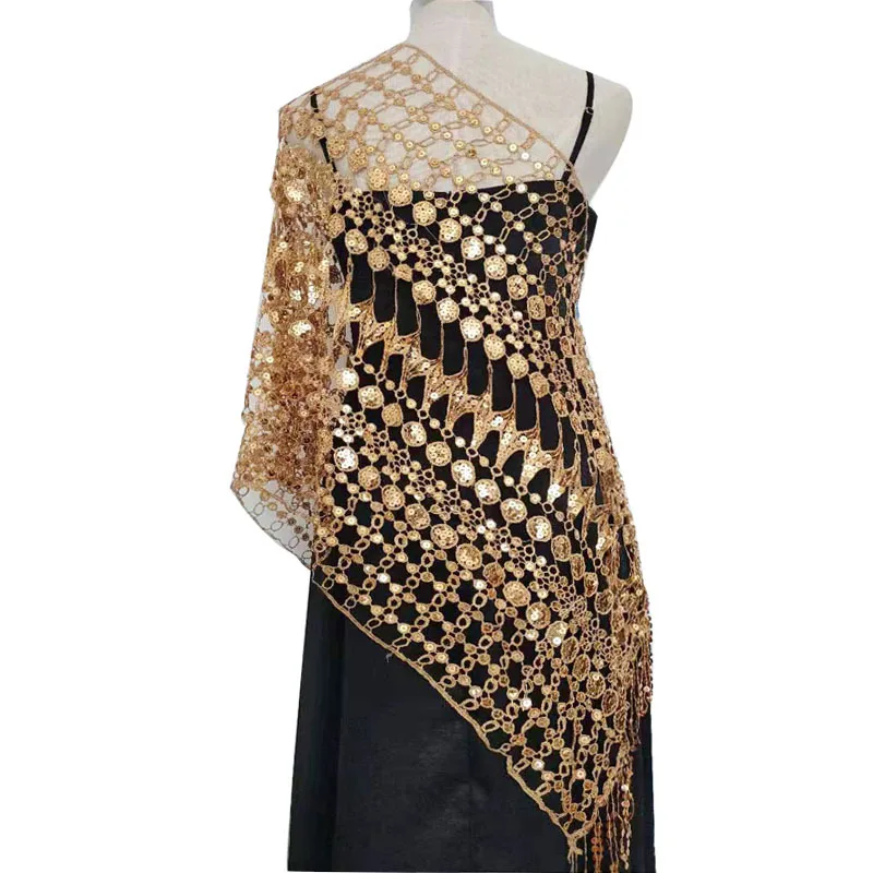 Top Trends: 5 Colors Sequin Glitter Evening Dress Shawl Women Gold Black Boleros Shrugs Wraps Bridal Bridesmaid Wedding Shawl Bolero Cape Shoppable Styles