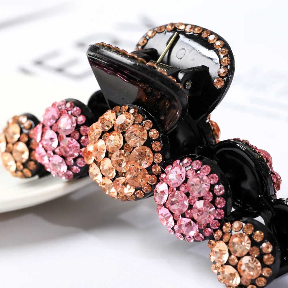 Top Trends: Big Rhinestone Hair Claws Crab Hairpins Crystal Hair Clips Barrettes Bow Ponytail Women Hair Accessories Ornaments Hairgrip Shoppable Styles - Image 5