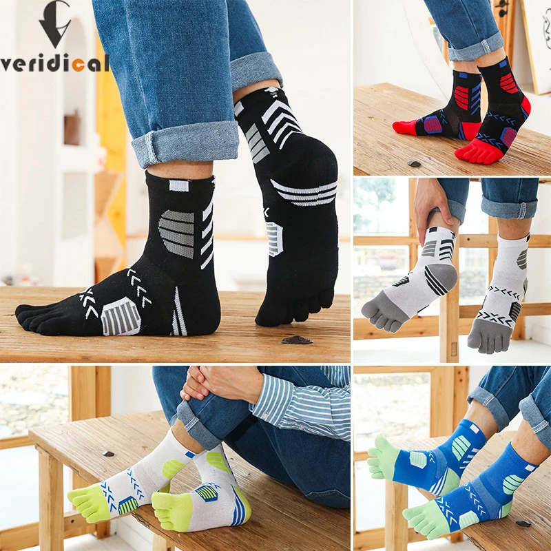 Top Trends: Sport Five Finger Socks Cotton Colorful Outdoor Basketball Cycling Travel Bike Running Football Socks With Toes Professional Shoppable Styles