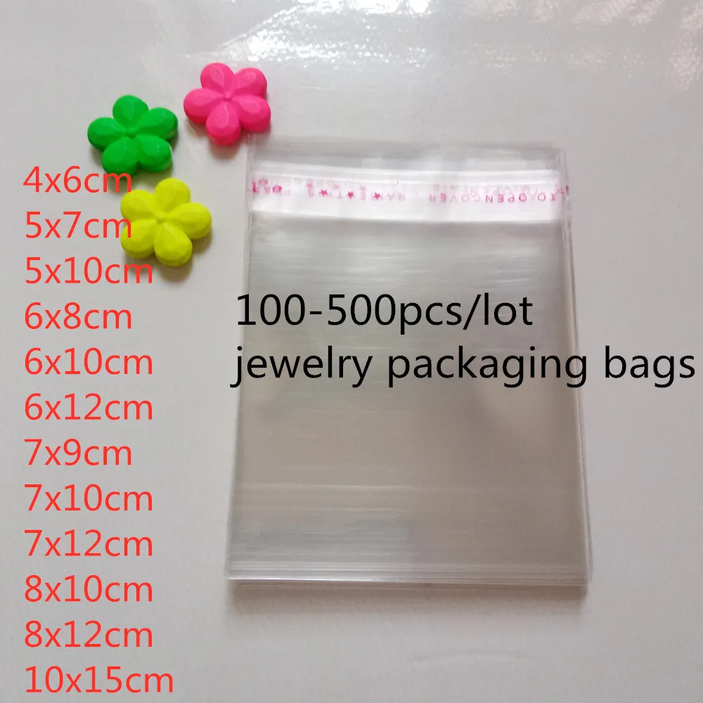 Top Trends: 500pcs Opp Bag Self Adhesive Clear Transparent Bags For Women / cloth / gift / Jewelry Pouches Small Plastic Bags Display Packing Bag Shoppable Styles