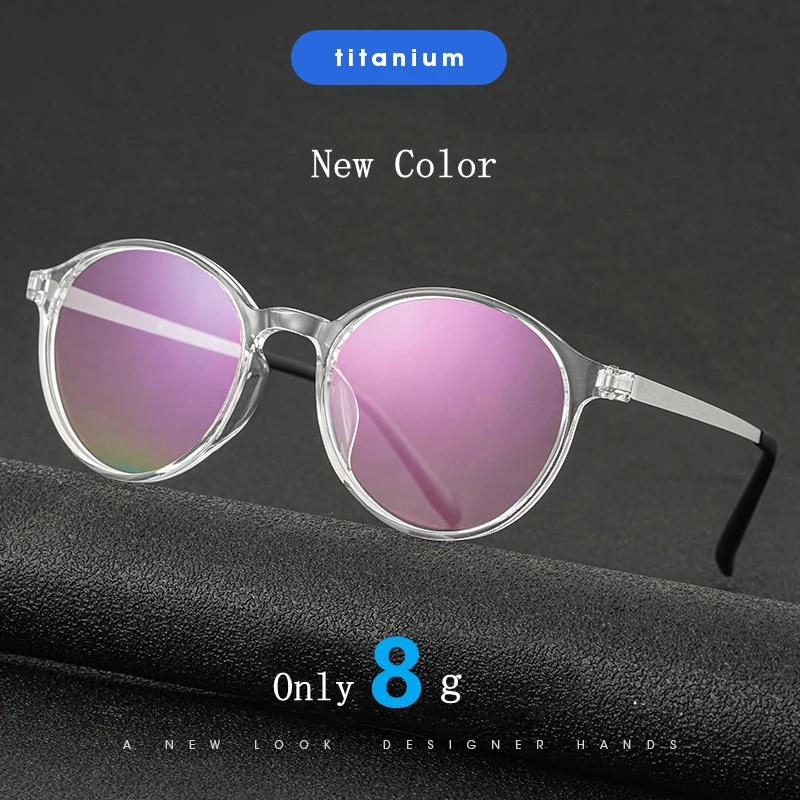 Top Trends: YIMARUILI Ultralight Titanium Alloy TR90 Myopia Glasses Retro Round Optical Prescription Eyeglasses Frame Men And Women H3050 Shoppable Styles - Image 2