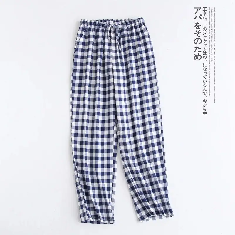 Top Trends: Spring Couples Cotton Gauze Sleep Pants Ladies Home Tie Pajama Pant Men&#039;s Bottom Pants Sleeping Pants Woman Pajama Bottoms Shoppable Styles