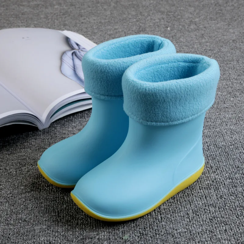 Top Trends: ULKNN Boys Girls Baby Rubber Boots Soft PVC Snow Boots Summer Autumn Children Rain Boots Warm Plush Waterproof Kids Rain Shoes Shoppable Styles