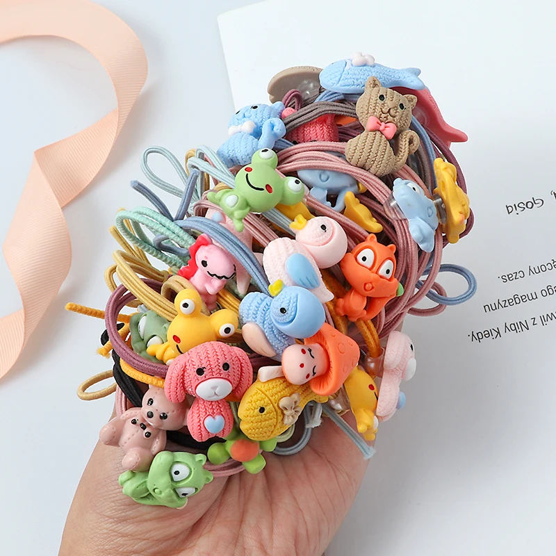 Top Trends: Cute Animal Hair Ring Cat Dog Rabbit Hair Bands Headwear Girl Rubber Band Elastic Hair Bands Korean Children Hair Accessories Shoppable Styles