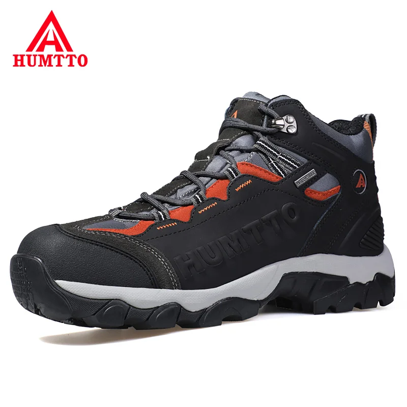 Top Trends: HUMTTO Waterproof Ankle Boots For Men Winter Rubber Hiking Work Safety Mens Boots Designer Leather Sneakers New Casual Man Shoes Shoppable Styles