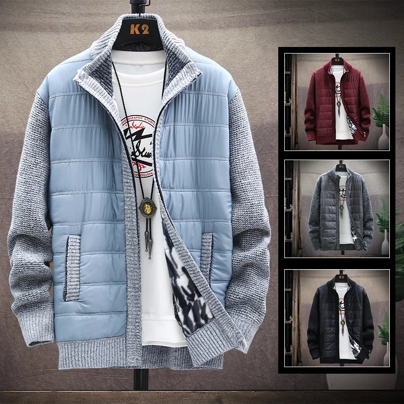 Top Trends: Fashion Fleece Cardigan Men Sweater Coat Autumn / Winter Windproof Warm Zipper Knitting Jacket Chenille Hombre Knitwear Blazers Shoppable Styles