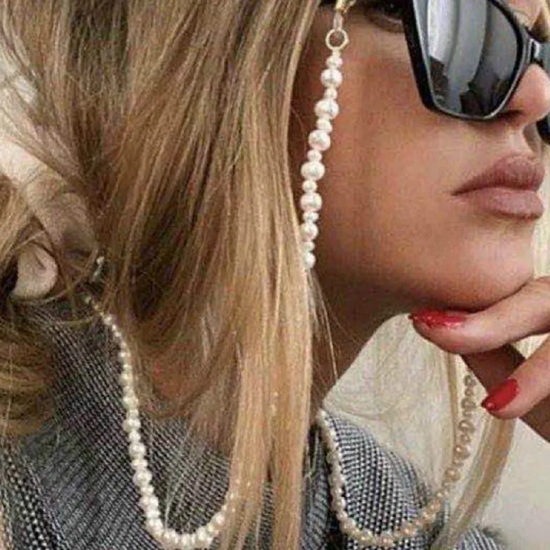 Top Trends: 2020 Chic Irregular Imitation Pearl Glasses Chain Hanging Neck Chain Glasses Rope Lanyards Sunglasses Accessories Shoppable Styles