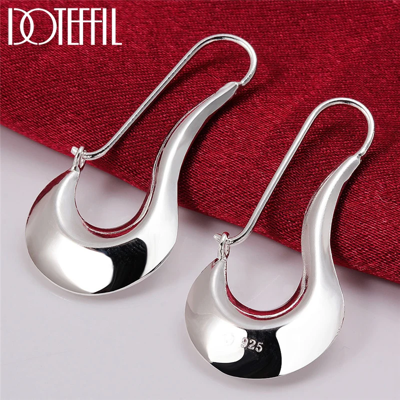 Top Trends: DOTEFFIL 925 Sterling Silver Classic Shoe Drop Earrings Charm Women Jewelry Fashion Wedding Engagement Party Gift Shoppable Styles