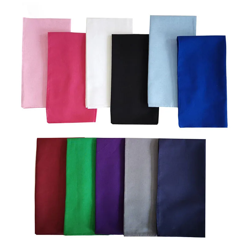 Top Trends: Cotton Handkerchief Unisex Plain Square Scarf Super Soft Washable Hanky Chest Towel Pocket Square Kerchief Clothing Accesories Shoppable Styles