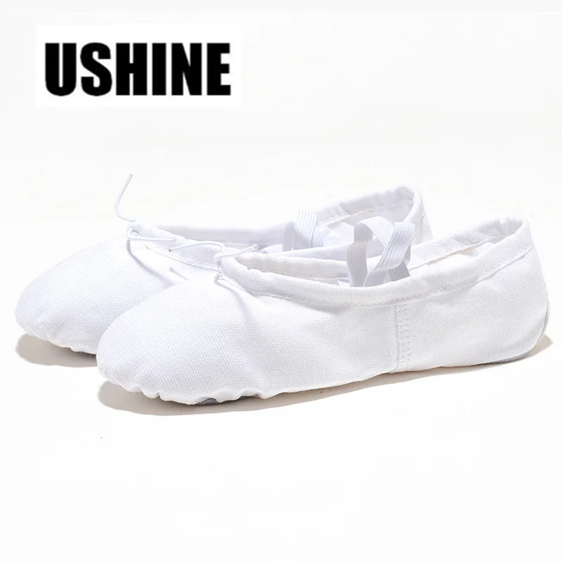 Top Trends: USHINE EU22-45 Cloth Head Yoga Slippers Teacher Gym Indoor Exercise Canvas White Ballet Dance Shoes For Kids Girls Woman Shoppable Styles