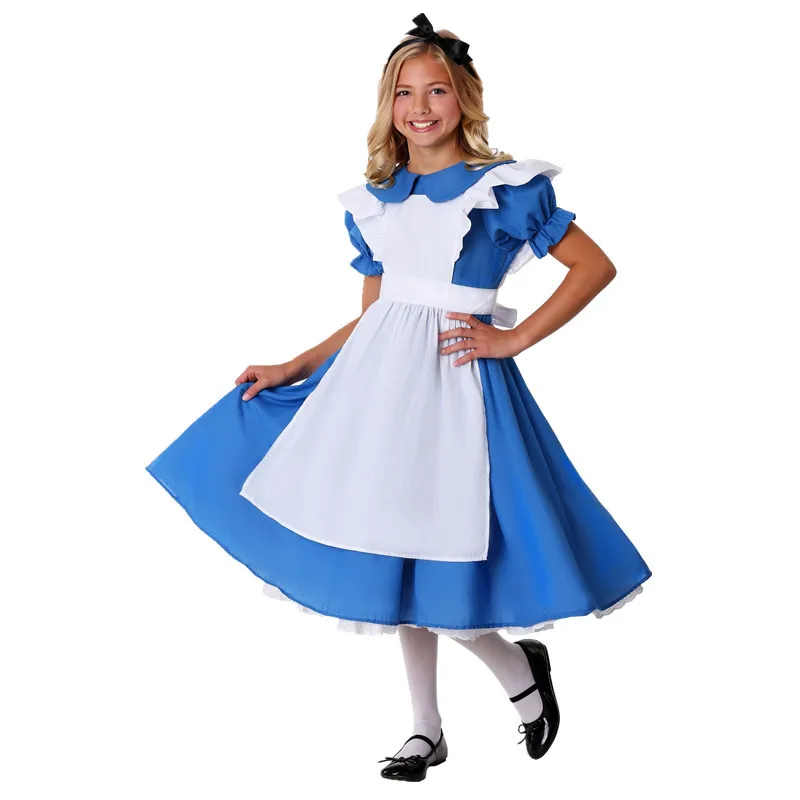 Top Trends: Halloween Girl Maid Costume Alice Dress Palace Servant In Wonderland Child Purim Cosplay Party Fantasia Book Week Fancy Dress Shoppable Styles