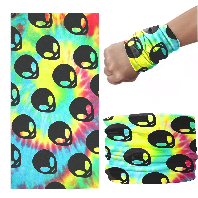 Top Trends: Creative Design Skull Alien Headscarf Mini Pattern Men's Cycling Headdress Face Neck Scarf Magic Seamless Designer Hijab Scarf Shoppable Styles - Image 2