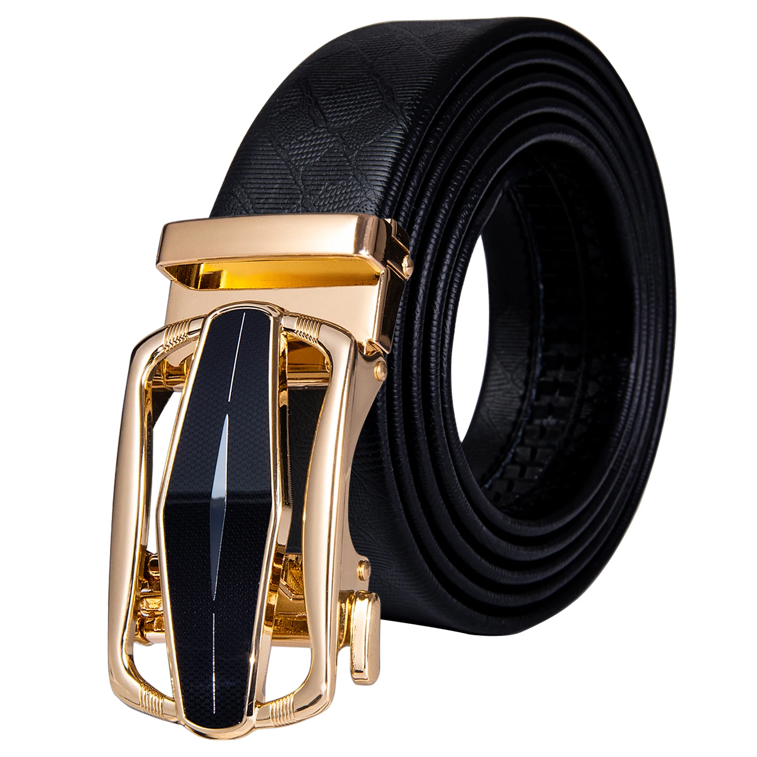 Top Trends: DiBanGu Famous Brand Box Belt Men Gift High Quality Cowhide Genuine Leather Men's Belt Fashion Gold Buckle Design Belt Automatic Shoppable Styles - Image 4