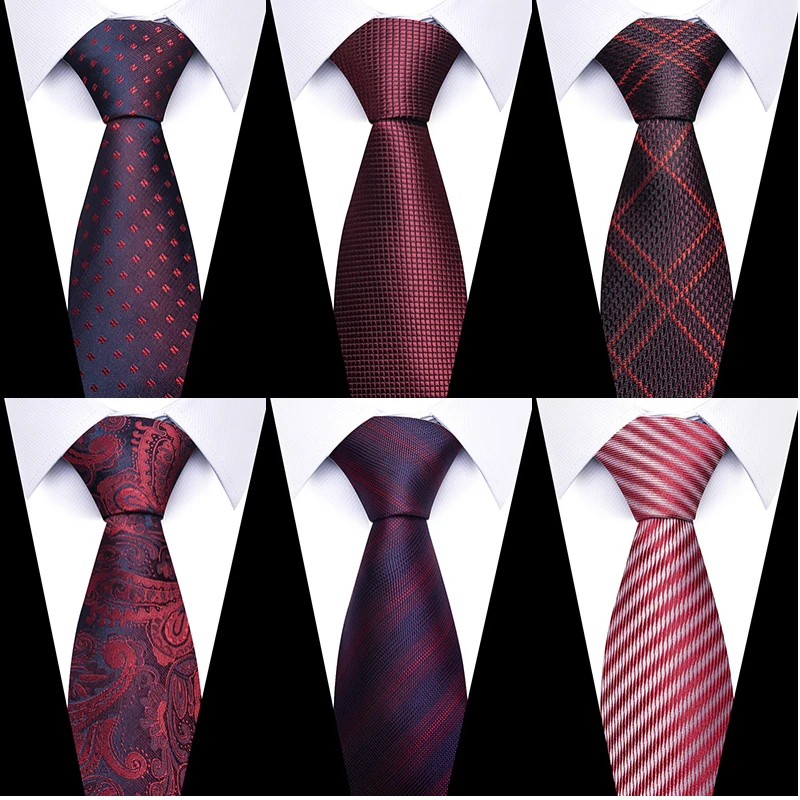 Top Trends: Mix Colors Wholesale 2023 New Style Silk Tie Men Wine Red Woven Necktie Suit Accessories Solid White Fit Wedding Shoppable Styles