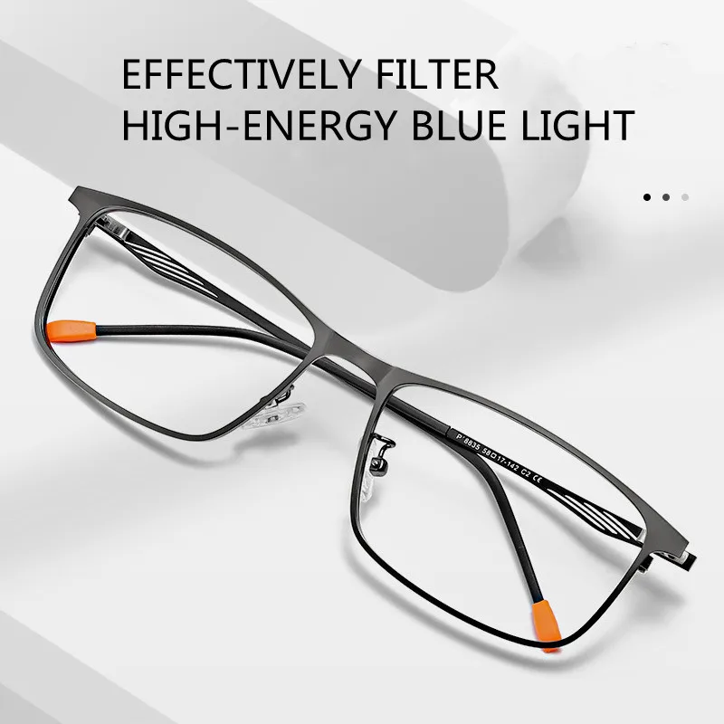 Top Trends: 2021 New Anti Blue Light Reading Glasses Men Woman High Quality Metal Frame Business Presbyopia Eyewear Computer Gaming Glasses Shoppable Styles