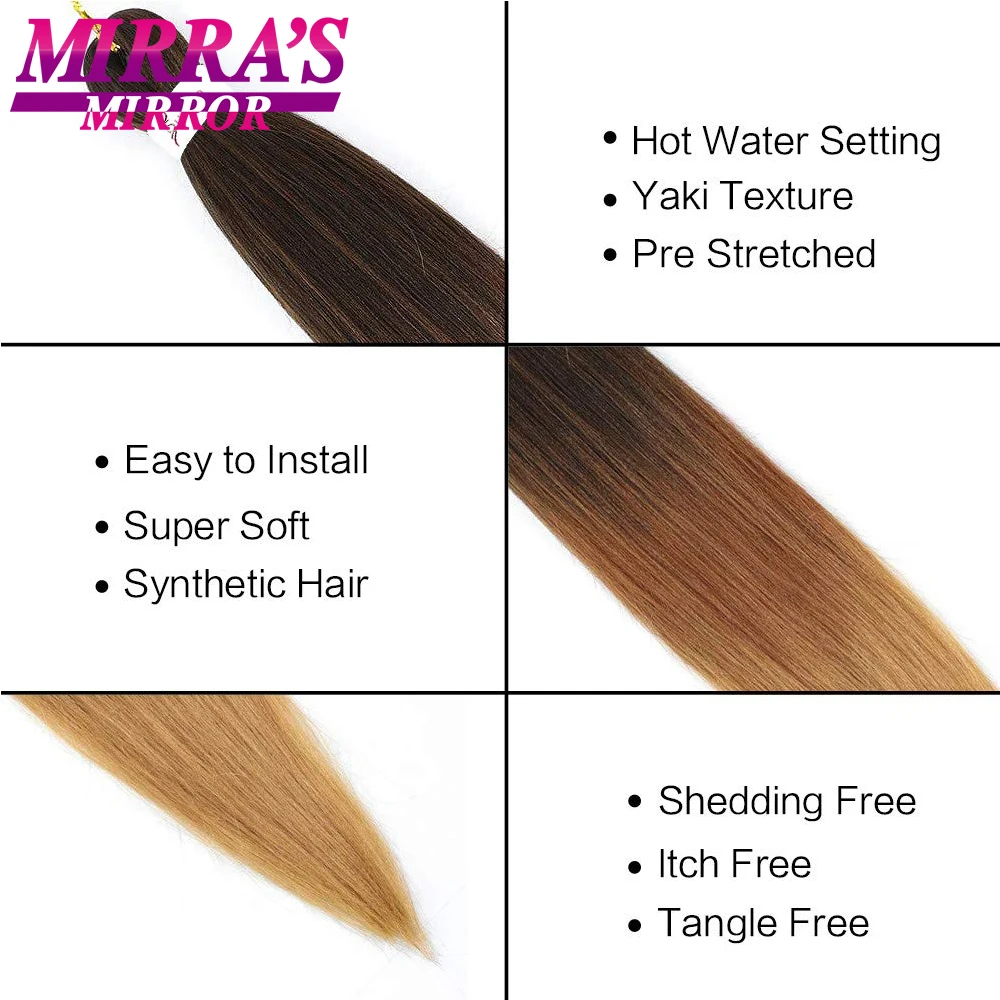 Top Trends: 30inch Jumbo Braids Hair Extensions Braiding Hair Pre Stretched Ombre Synthetic Braid YAKI Texture 1 / 2 / 4 / 6 / 8 Pcs Mirra's Mirror Shoppable Styles - Image 4