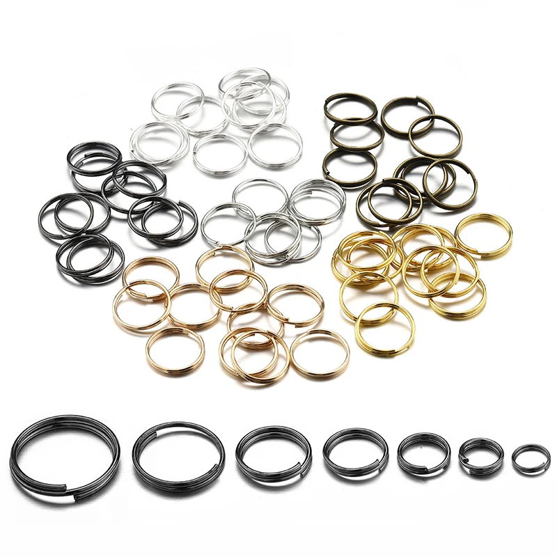 Top Trends: 100-200pcs / bag 5 6 7 8 10 12 14mm Open Jump Ring Double Loops Split Rings Connectors For Diy Jewelry Making Findings Accessories Shoppable Styles