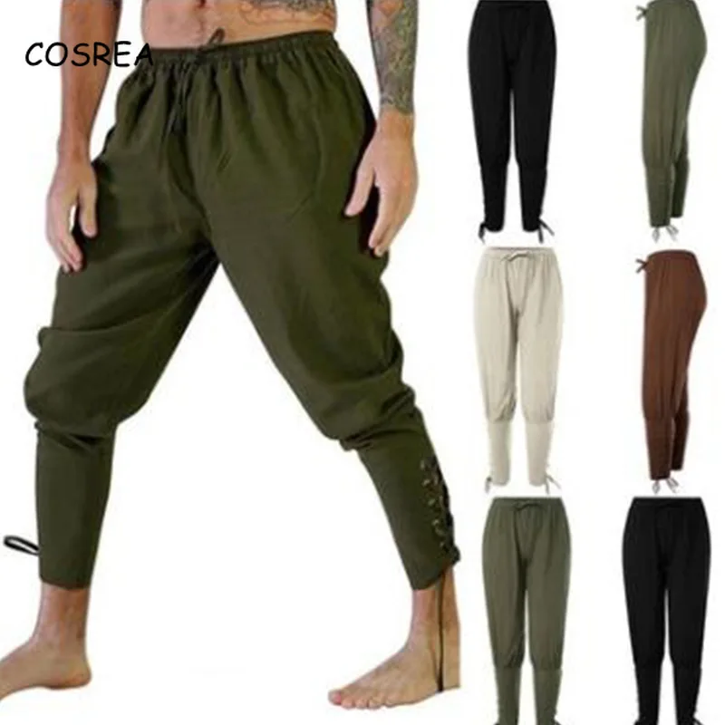 Top Trends: Men Medieval Trousers Adult Men Leg Bandage Loose Pant Halloween For Man&#039;s Adult Pants Cosplay Costume Shoppable Styles