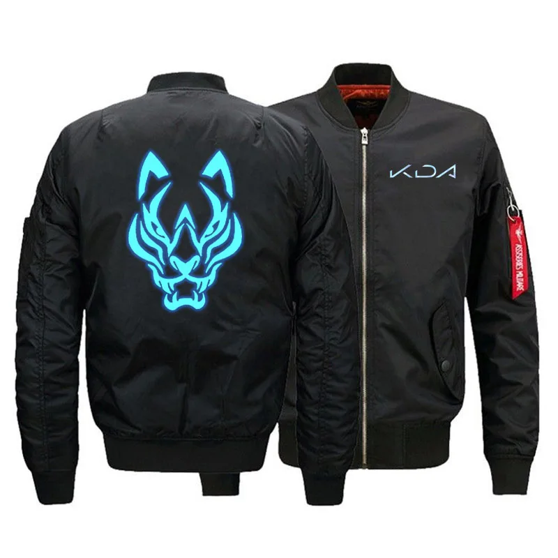 Top Trends: KDA Baddest Akali Cosplay Costume Men's Bomber Flight Jacket Thicken Cotton Winter Autumn Outerwear Motorcycle Coat Drop Ship Shoppable Styles