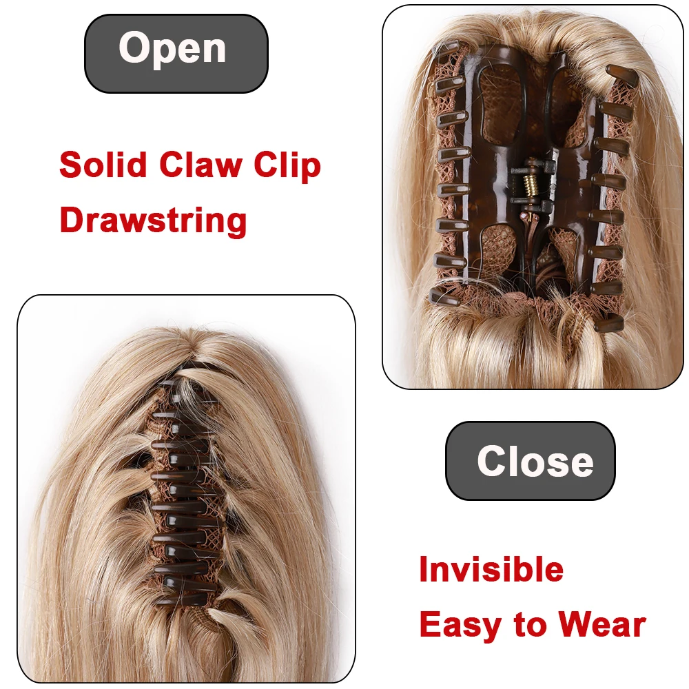 Top Trends: SEGO 105g-120g Jaw Claw Ponytail Extensions For Women Natural Human Hair Pieces Clip In Pony Tails Hair Extensions Shoppable Styles - Image 2