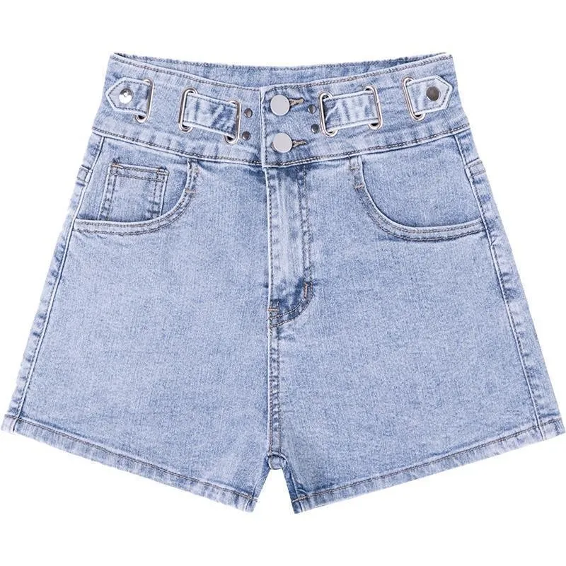 Top Trends: Women's Korean High Waist Light Blue Jeans Shorts, Thin Wide Leg Pants, Casual Loose A-line Pants, New Spring And Summer 2023 Shoppable Styles - Image 6