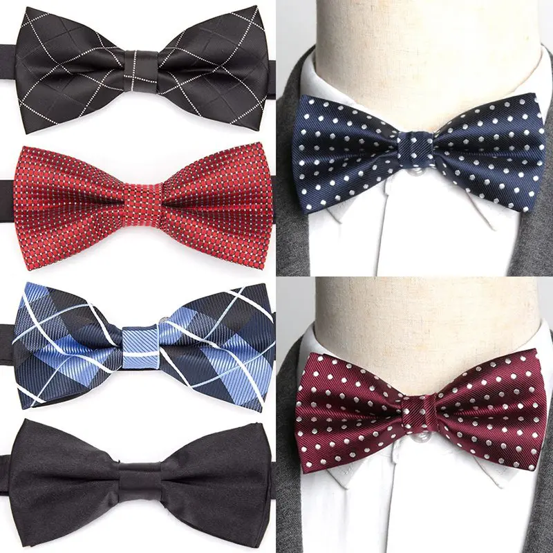 Top Trends: Mens Bowtie Formal Dot Stripe Necktie Boy Men&#039;s Business Wedding Bow Tie Male Formal Dress Shirts Gift Ties For Men Accessories Shoppable Styles