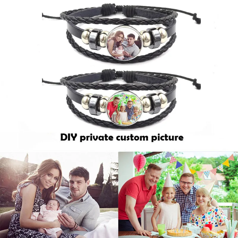 Top Trends: Personalized Photo Leather Cord Bracelet Customized Baby Photos Favorite Family Gifts For Moms, Dads, And Grandparents Shoppable Styles