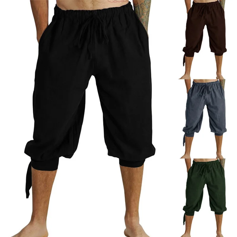 Top Trends: Pirate Pants Breeches For Men Medieval Renaissance Viking Cosplay Horseman Peasant Castaways Costume Bloomers Trousers Shoppable Styles