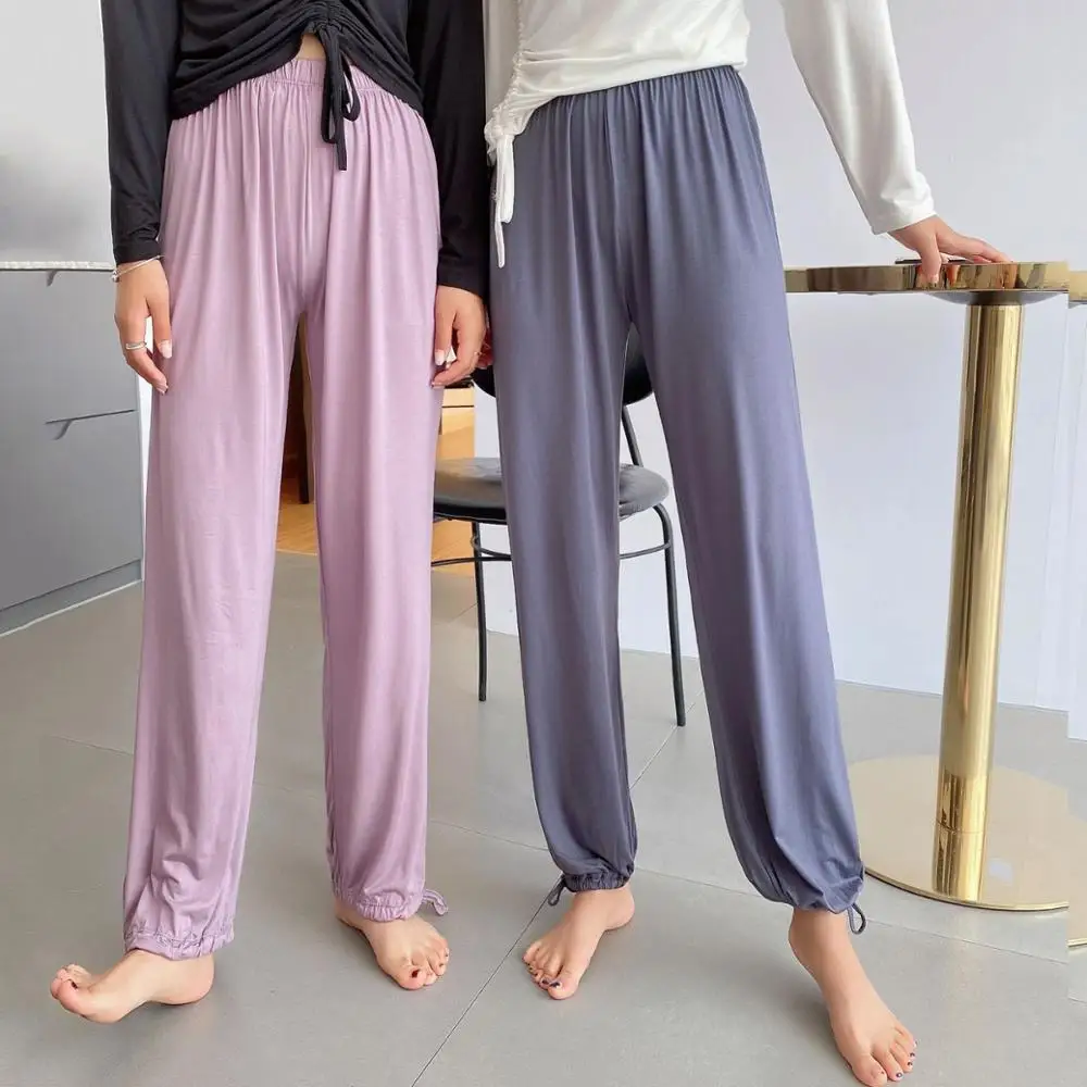 Top Trends: Women's Home Pants Loungewear Pyjamas Trousers Modal Comfortable Home Pants Spring Autumn New Modal Loose Sleepwear Pant Shoppable Styles