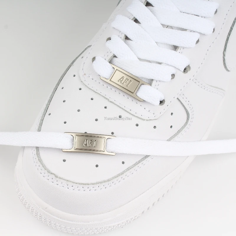 Top Trends: 1Set AF1 Buckle + Shoelaces Sneaker Shoe Laces Shoes Accessories Original AF1 White Black Flat Shoelace Shoe Decorations Shoppable Styles