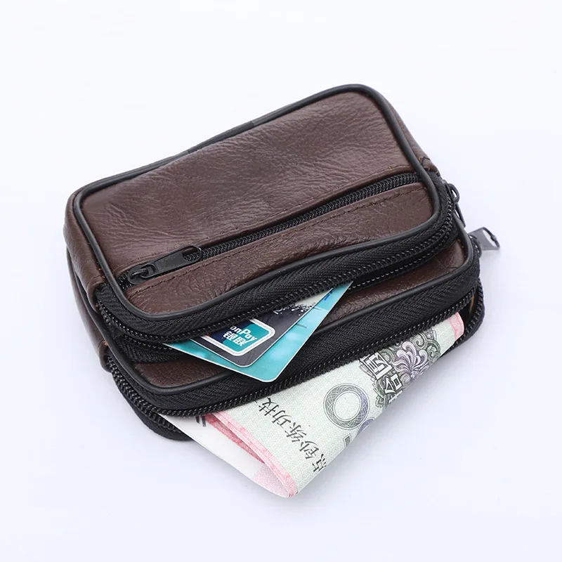 Top Trends: Retro Fashion Leather Men's Pockets Outdoor Leisure Multifunction Bag Wear Leather Belt Mobile Phone Waist Bag Bag Shoppable Styles