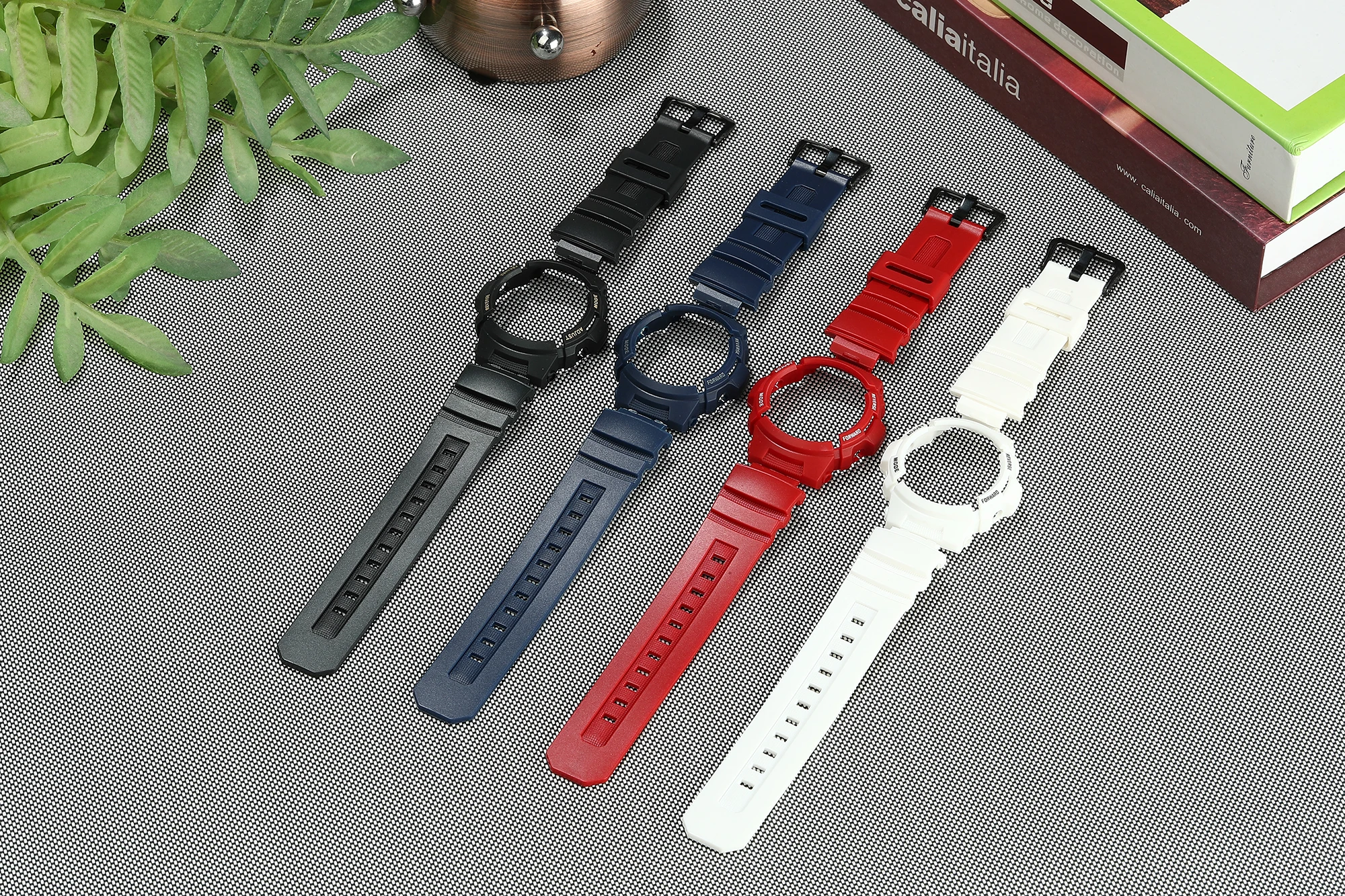 Top Trends: Compatible With 16mm Colorful Resin Rubber Watch Band And Watchcase For AW-591 / 590 / 5230 / AWG-M100 / 101 / AW-582B / G-7700 / G-7710 Shoppable Styles