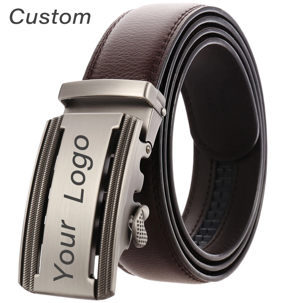 Top Trends: Personalized Mens White Leather Belt Business Custom Engraved Name Logo Men's Automatic Buckle Accessories Waistband Gifts Shoppable Styles - Image 2