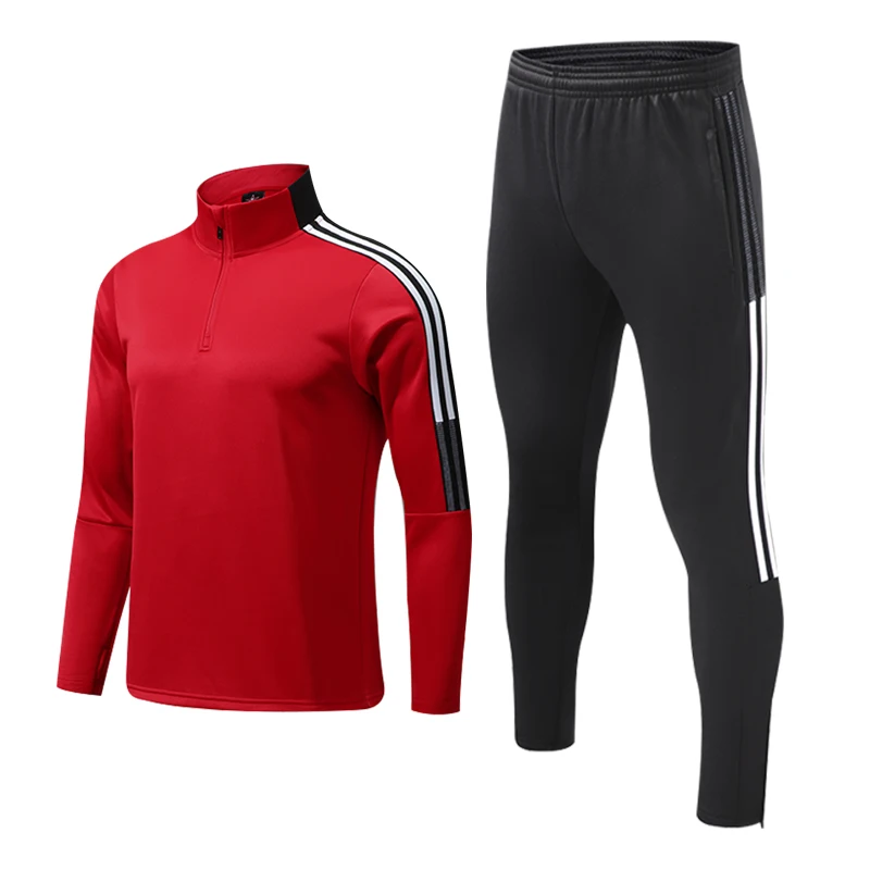 Top Trends: Adult Long Sleeves Training Football Suit Soccer Tracksuit Jogging 2022 Kids Size 2 Pcs Football Jacket Shoppable Styles