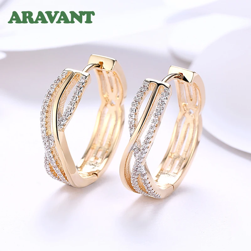 Top Trends: 925 Silver 24mm 18K Gold Twist Hoop Earrings For Women Fashion Wedding Jewelry Shoppable Styles