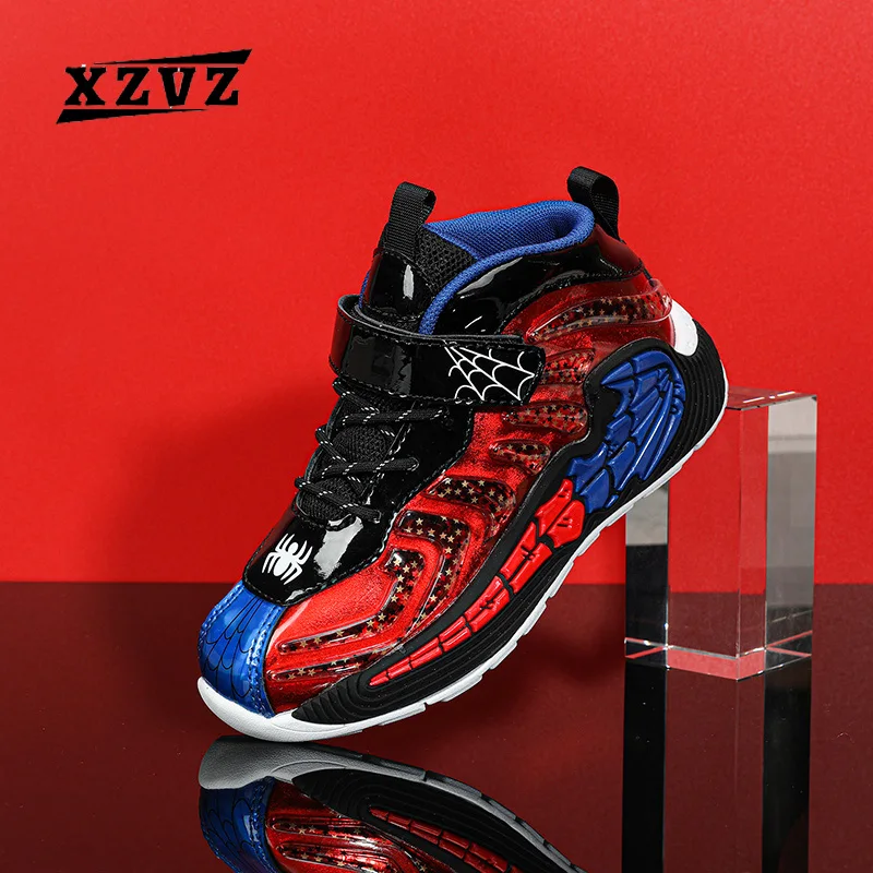 Top Trends: XZVZ Kids Basketball Shoes Microfiber Mirror Upper Design Children's Sneakers MD Non-slip Boys Outdoor Sports Basketball Shoes Shoppable Styles