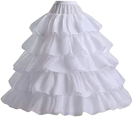 Top Trends: Entrancing Women&#039;s Crinoline Petticoats Underskirt Slips With 4 Hoops 5 Layers Ruffles For Wedding Dress Ball Gown Shoppable Styles