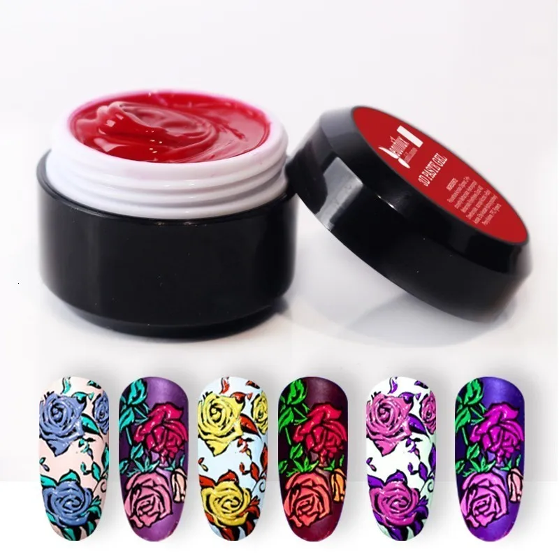 Top Trends: Beautilux 1pc 3D Gel Paste No Sticky Layer Nail Art Design Carving Painting Nails Gel Polish Salon Professional DIY Manicure 6g Shoppable Styles