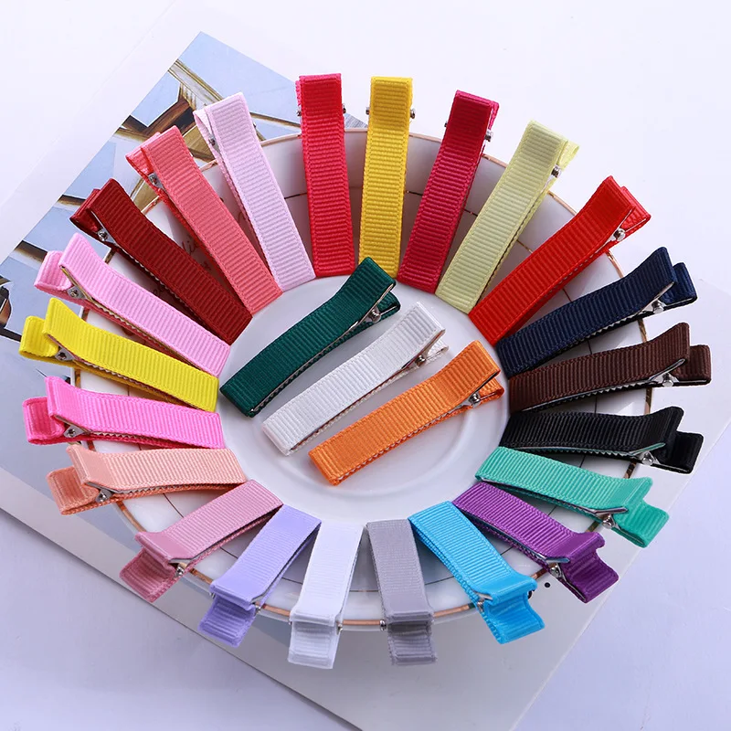 Top Trends: 20pcs Colorful Fabric Hairpin Base 3.5cm 5cm Hair Clip Settings Diy Handmade Girls Bow Hairpins Accessories For Jewelry Findings Shoppable Styles