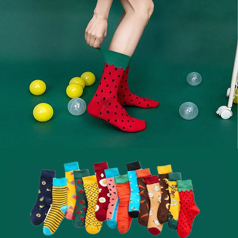 Top Trends: Harajuku Korean Style Fashion Socks Funny Banana Strawberry Watermelon Monkey Bee Chick Fruit Animal Pattern Cute Woman Socks Shoppable Styles