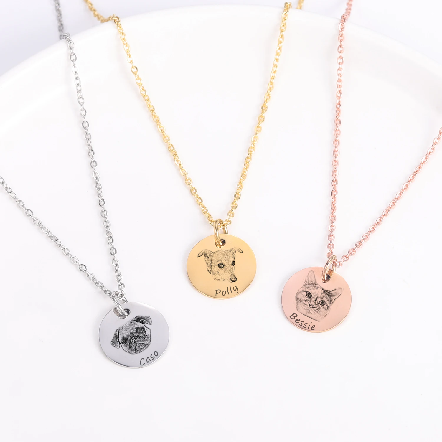 Top Trends: Pet Portrait Necklace Animal Lovers Pet Loss Gift For Women Cat Necklace Cat Lover Gift Mothers Day Personalized Dog Grandpa Shoppable Styles