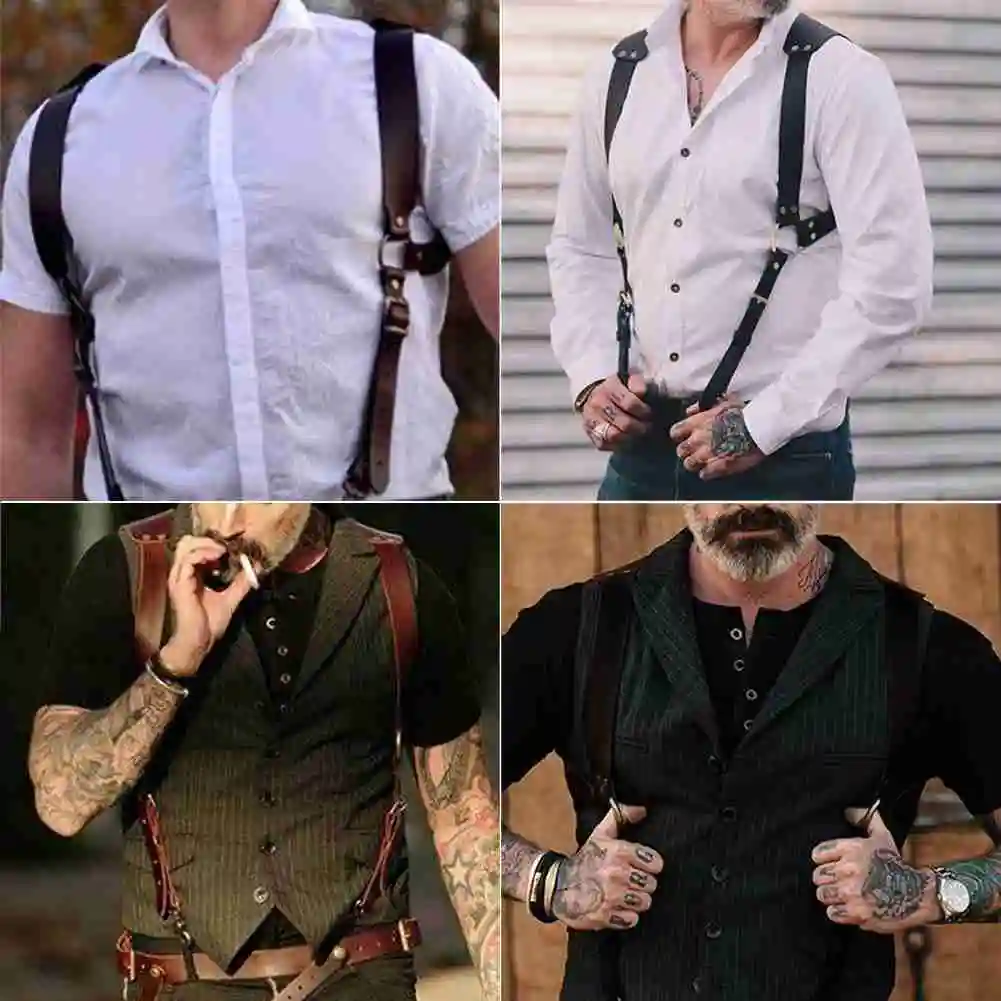 Top Trends: Men Shirt Stays Belt With Non-slip Ties Set Women Braces Bowtie Y-back Adjustable Clip-on Elastic Suspender Mens Belts Straps Shoppable Styles - Image 2