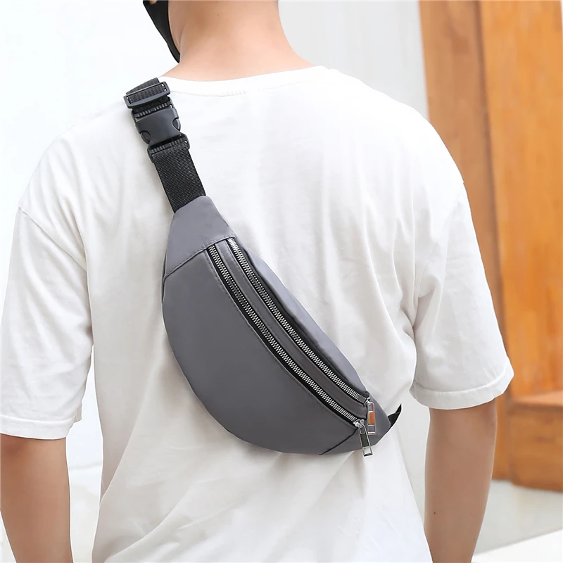 Top Trends: Men Waist Bag Breast Package Waterproof Outdoor Sports Chest Bag Pouch Korean-style Fanny Pouch Crossbody Male Banana Bag Shoppable Styles - Image 2