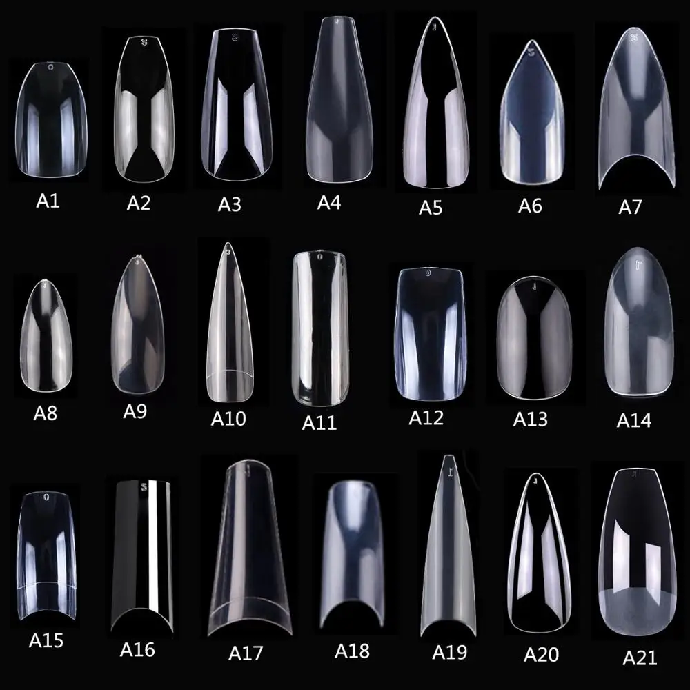 Top Trends: Makartt 500pcs Coffin Fake Nail Tips Clear Natural XXL Gel Tips Full Cover False Acrylic Stiletto Ballerina Nails Press On Nail Shoppable Styles