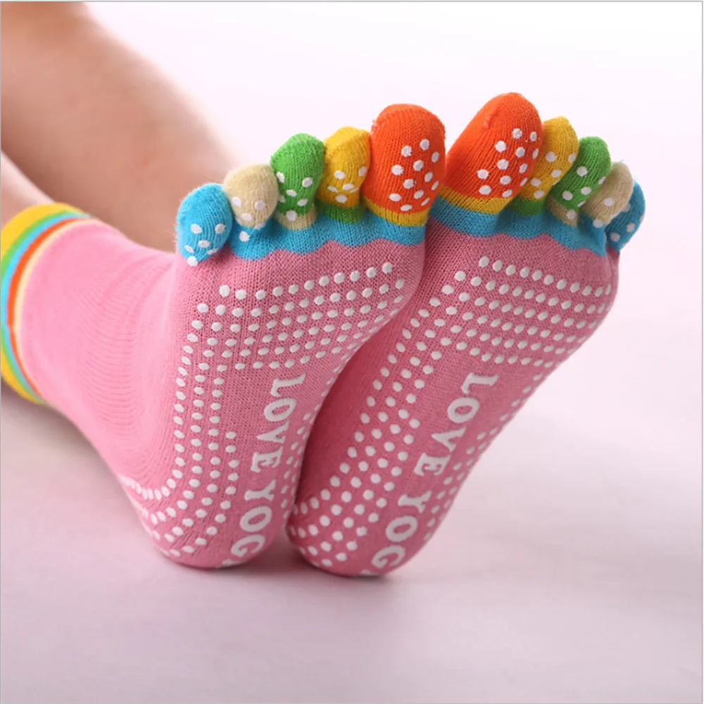 Top Trends: New Style Yoga Socks Cute And Fun Non-Slip Ladies Socks Harajuku Ing Five-finger Socks Shoppable Styles