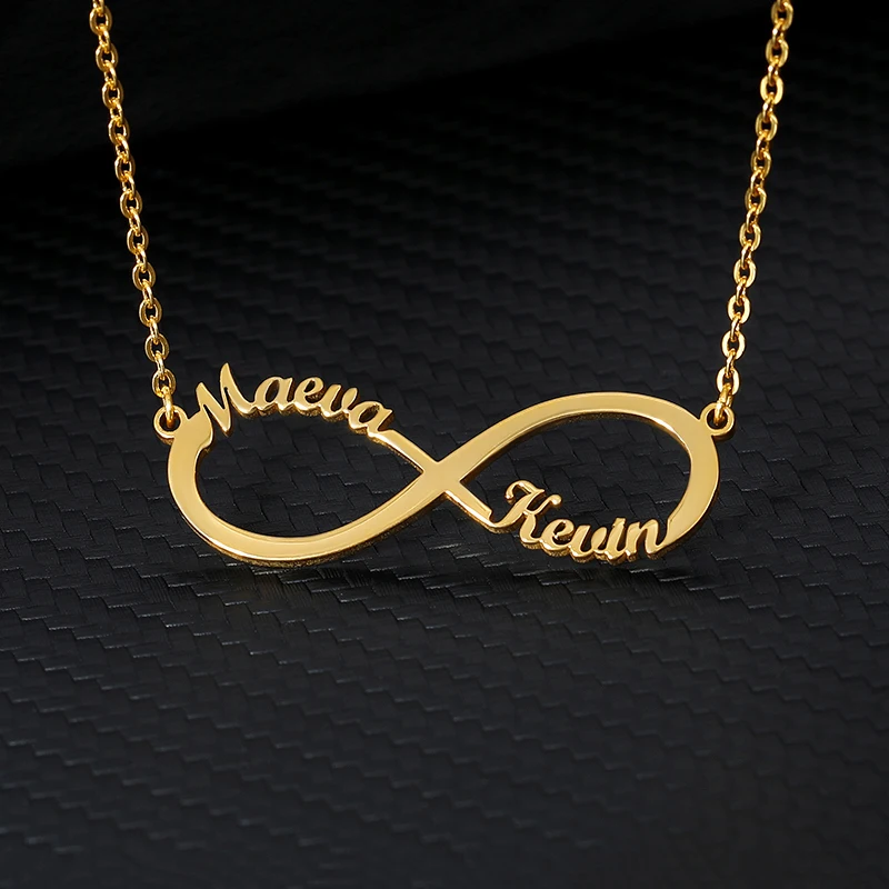 Top Trends: Custom Infinity Two Names Necklaces For Women Men Stainless Steel Customized Necklace Pendant Personalized Jewelry Birthday Gift Shoppable Styles